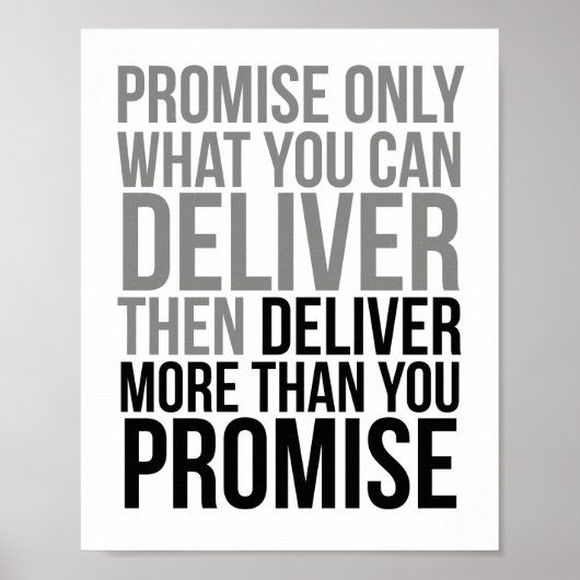 お届け可能なものだけを約束する ポスター (正面)