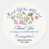 お市場から届いたばかりのウェディングシャワーの奇想天外な ラウンドシール (正面)