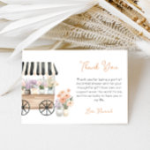 お市場から届いた ブライダルシャワーの感謝を伝えるカード サンキューカード