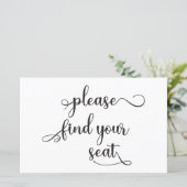 「お席を探して」ブラックシンプル・結婚 (スタンド正面)