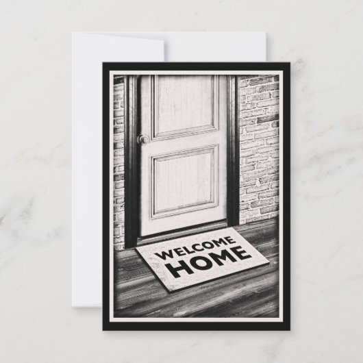 お帰りなさいの玄関マット写真 招待状 (正面)