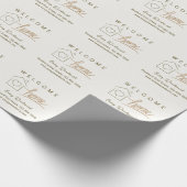 お帰りなさいませ 不動産 ミニマリスト パーソナライズされた ラッピングペーパー (角)