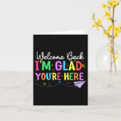 お帰りなさい ここにいてくれて嬉しい 学校に戻ろう T カード (黄色い花)