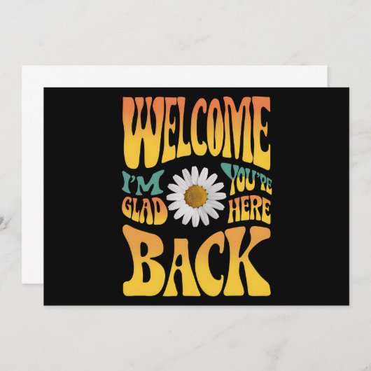 お帰りなさい、ここに来てくれて嬉しいわ、先生 招待状 (正面/裏面)