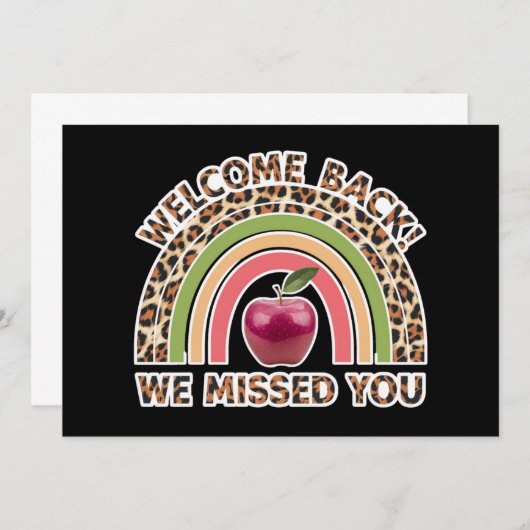 お帰りなさい!先生に会いたかった 学校に戻る 招待状 (正面/裏面)