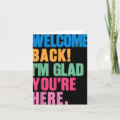 お帰りなさい！学校に戻ってうれしい 開校のお茶会 カード (正面)