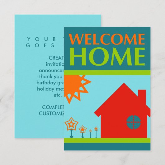 お帰りモダンの 招待状 (正面/裏面)