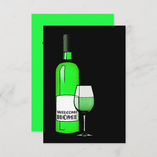 お帰りワイン 招待状 (正面/裏面)