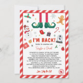 お帰り!エルフのクリスマス到着お手紙カード 招待状 (正面)