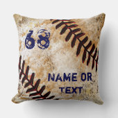 お年パーソナライズされた寄り向け野球の贈り物 クッション (正面)