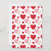 お年寄りカップルのためのロマンチックなバレンタインデーのカード 招待状 (裏面)