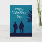 お年寄りカップル記念日バレンタインすべての目的 カード (正面)