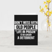 お年寄りギャグ　お年寄りと関わるな　ＰＲ カード (黄色い花)