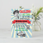 お年寄りスピード違反警官 誕生日招待状 招待状 (スタンド正面)