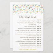 お年寄り妻が赤ちゃんのシャワーを答えて語る (正面/裏面)