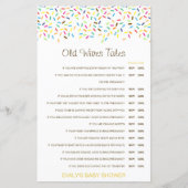 お年寄り妻が赤ちゃんのシャワーを答えて語る (正面)