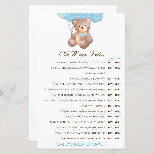 お年寄り妻が赤ちゃんのシャワーを答えて語る (正面/裏面)