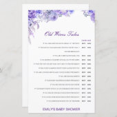 お年寄り妻が赤ちゃんのシャワーを答えて語る (正面/裏面)