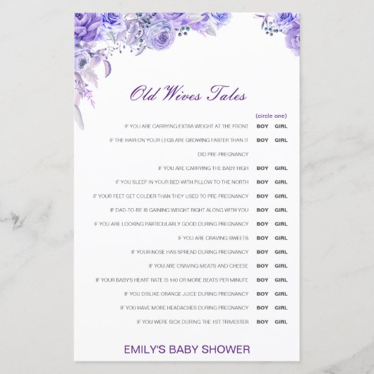 お年寄り妻が赤ちゃんのシャワーを答えて語る (正面)