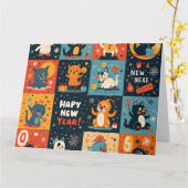 お年賀の折りたたみ式グリーティングカード カード (黄色い花)