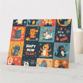 お年賀の折りたたみ式グリーティングカード カード (裏面)