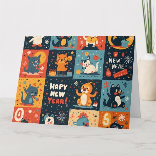 お年賀の折りたたみ式グリーティングカード カード (正面)