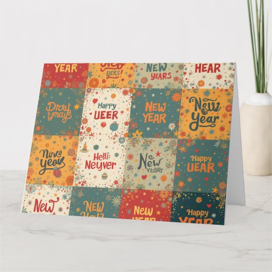 お年賀の折り紙のグリーティングカード カード (正面)