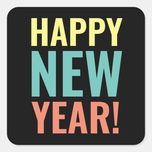 お年賀シールと封筒の飾りシール スクエアシール (正面)