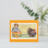 「お幸せな日を祈る」感謝祭はがき シーズンポストカード (スタンド正面)