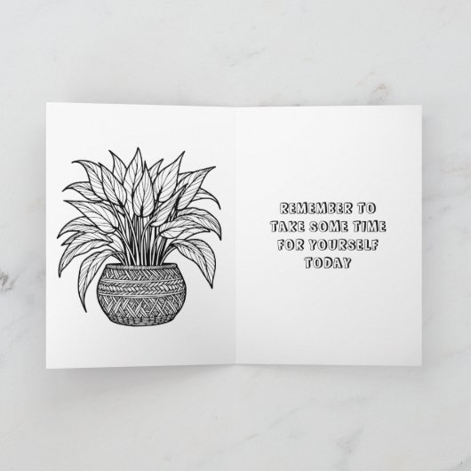 . .お幸せな美しい日を過ごそう | カラーリングページ カード (内部)