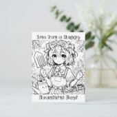 . .お幸せな美しい日を過ごそう | カラーリングページ ポストカード (スタンド正面)