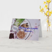 お幸せな過ぎ越しのお祈り カード (黄色い花)