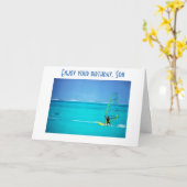 お幸せになれることをやれ、息子さん-誕生日ウィッシュ カード (黄色い花)