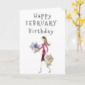 お幸せ***2月*****誕生日**HER**カード カード (黄色い花)