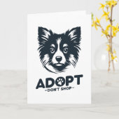 お店で買わないで保護犬を迎えよう 3 カード (黄色い花)