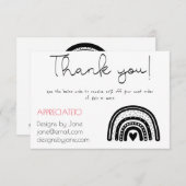 お店のクーポン ブラック レインボー 挿入カード エンクロージャーカード (正面/裏面)