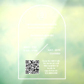 お店のロゴ入り営業時間ドアステッカー ウィンドウサイン (シート3)