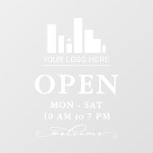 お店のロゴ スワイリー ウェルカム オープン時間 ウィンドウサイン (シート)