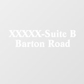 お店の住所番号をカスタマイズ ウィンドウサイン (シート)