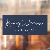 お店の名前 おしゃれなシグネチャースクリプト 青 ウィンドウサイン (シート2)