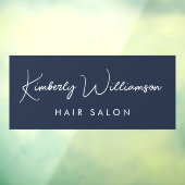 お店の名前 おしゃれなシグネチャースクリプト 青 ウィンドウサイン (シート3)