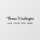 お店の名前 おしゃれなスクリプト モノグラム ウィンドウサイン (シート)