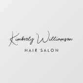 お店の名前 おしゃれな署名スクリプト ウィンドウサイン (シート)