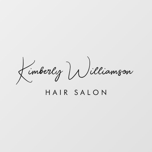 お店の名前 おしゃれな署名スクリプト ウィンドウサイン (シート)