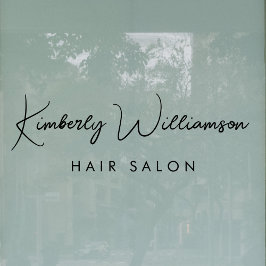 お店の名前 おしゃれな署名スクリプト ウィンドウサイン