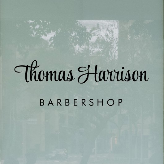 お店の名前 おしゃれな署名スクリプト ウィンドウサイン