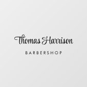 お店の名前 おしゃれな署名スクリプト ウィンドウサイン (シート)