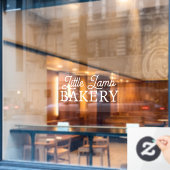 お店の名前 ウィンドウクリング ベーカリーサイン 白 ウィンドウサイン (カフェ窓)