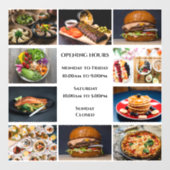 お店の営業時間カスタム10点セット ビジネスフォト ウィンドウサイン (シート)