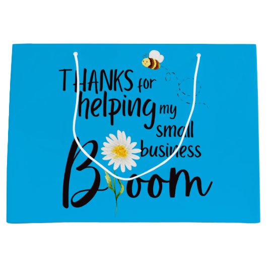 お店の花を咲かせてくれてありがとう ギフトバッグ (正面)